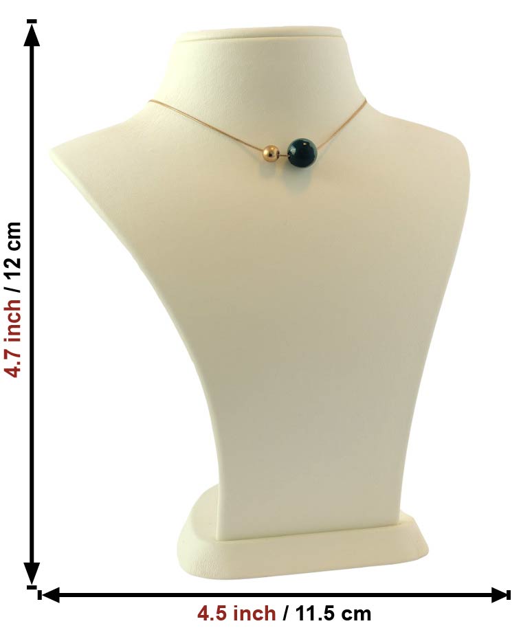 Maya - Новый кремовый манекен для демонстрации украшений: стильная подставка для ожерелий (высота 4.7 дюйма) 3
