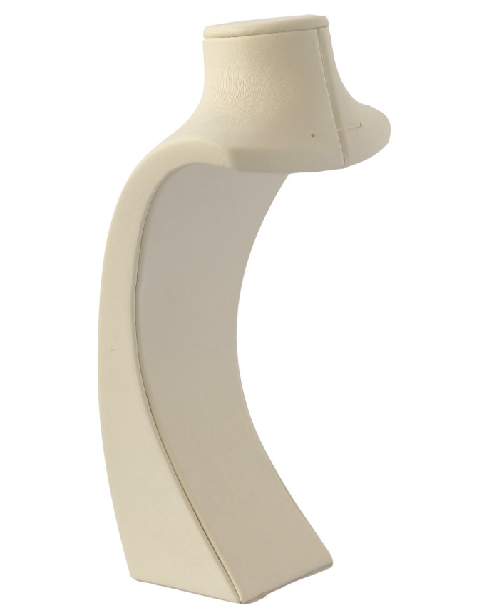 jewelry display stand cream leather necklace  (Melisa  H 13 inch) 5