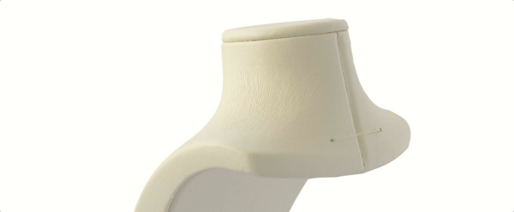 jewelry display stand cream leather necklace  (Melisa  H 13 inch) 6