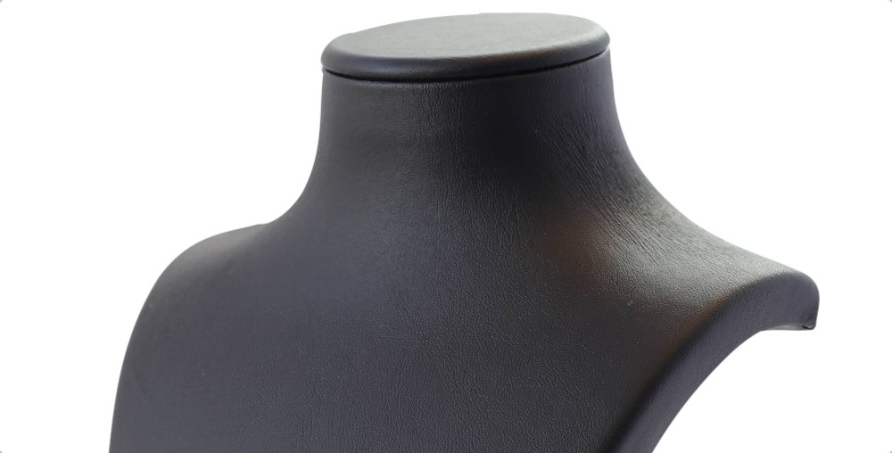 Melisa  jewelry display stand black leather necklace (H 10.2 inch) 6