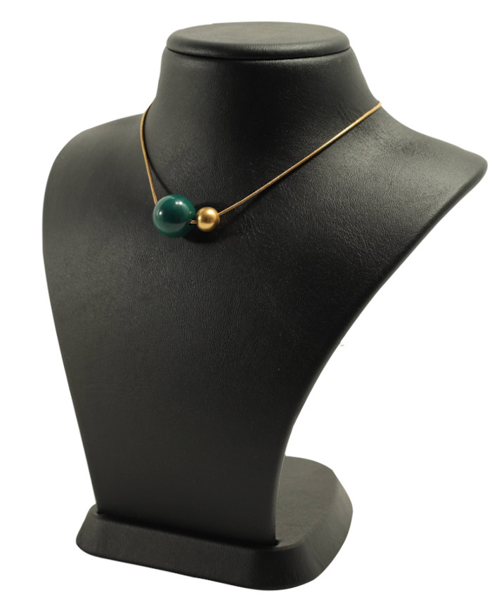 حامل قلادة أسود أنيق (مايا - ارتفاع 7.2 بوصة)