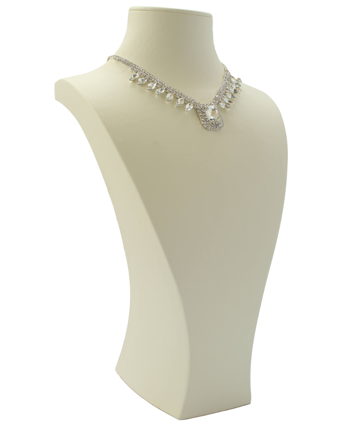 Кремовый кожаный держатель для украшений (высота 8 дюймов)