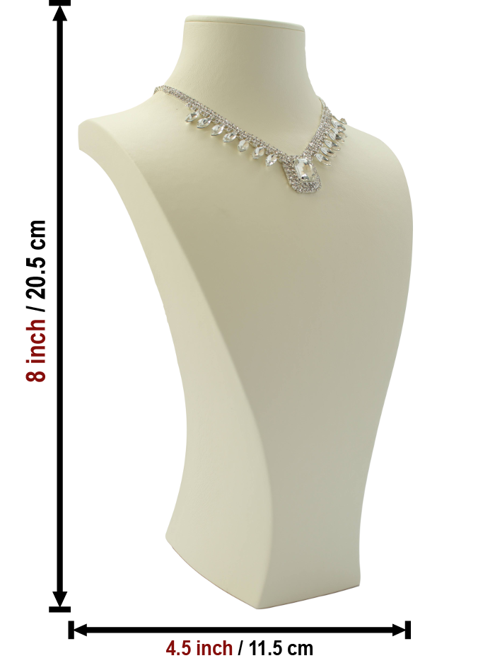 Кремовый кожаный держатель для украшений (высота 8 дюймов) 3