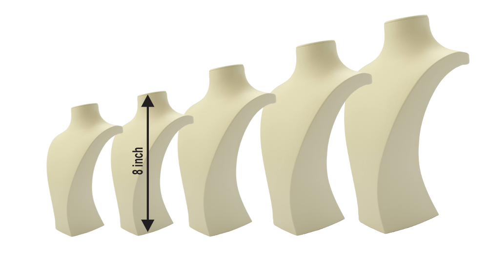 Кремовый кожаный держатель для украшений (высота 8 дюймов) 6