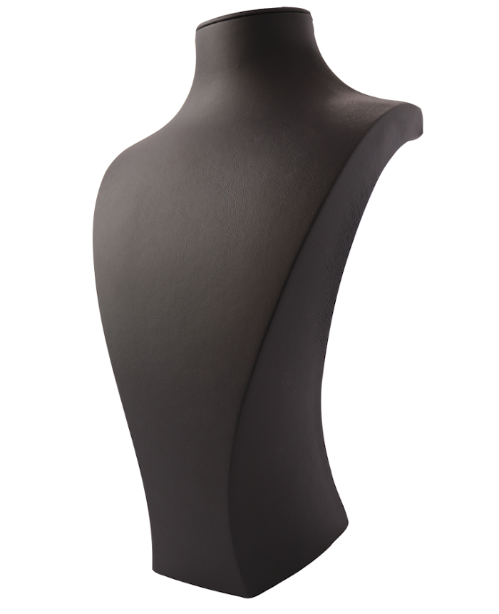 Termessos black jewelry display Mannequin Bust leather necklace stand (H 10.6 inch) 2