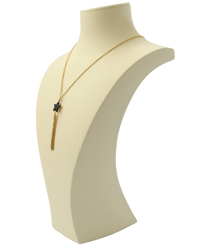 Termessos black jewelry display Mannequin Bust leather necklace stand (H 10.6 inch) 7