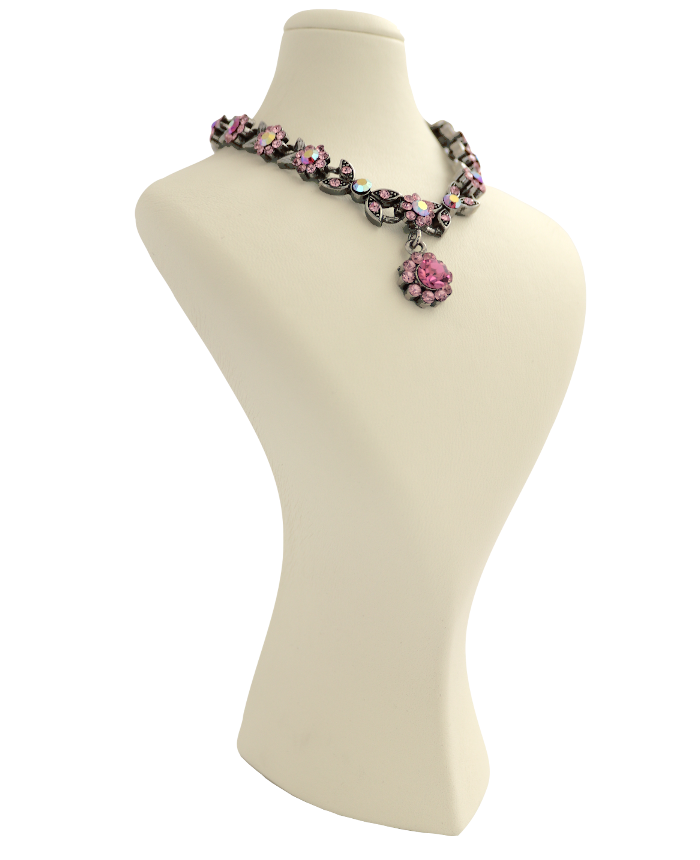 Copenhagen black jewelry display bust leather necklace stand (H 9 inch) 6