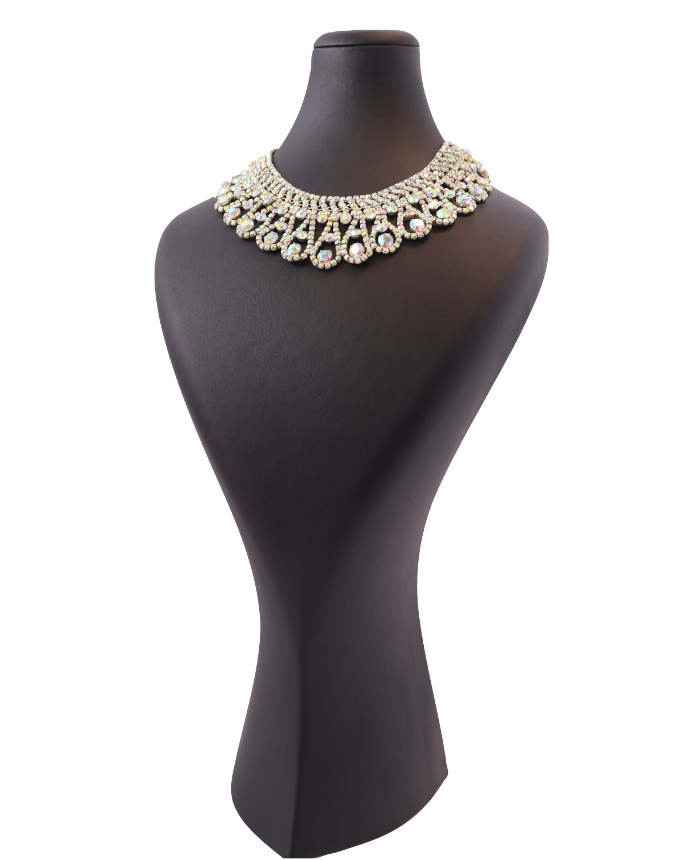 Копенгагенский черный манекен для демонстрации украшений: кожаная подставка для ожерелий (высота 13.4 дюйма)