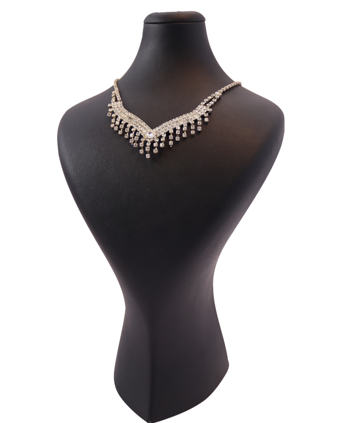 Copenhagen black jewelry display bust leather necklace stand (H 7.1 inch)