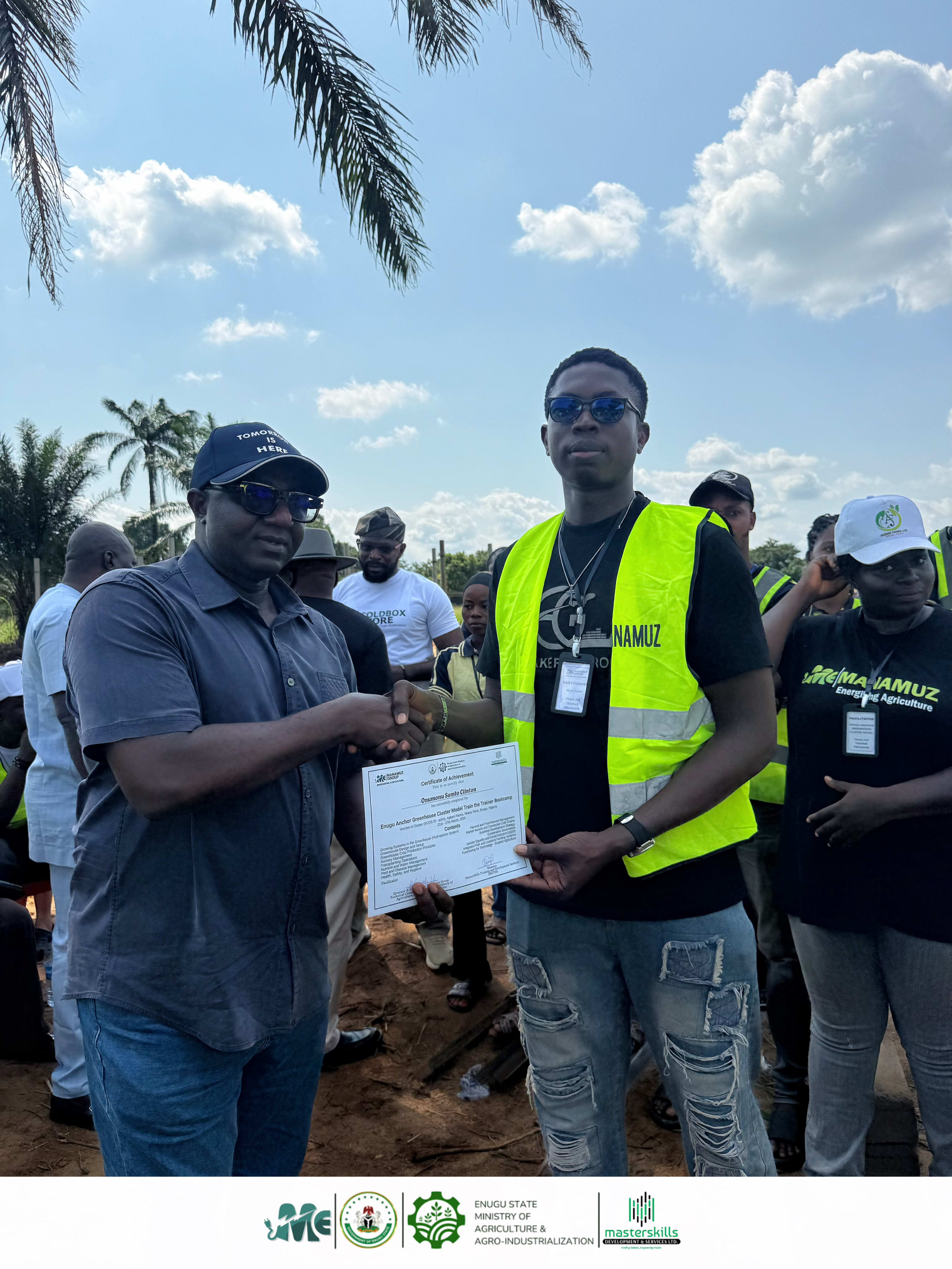 Commissioner and Toby with participants