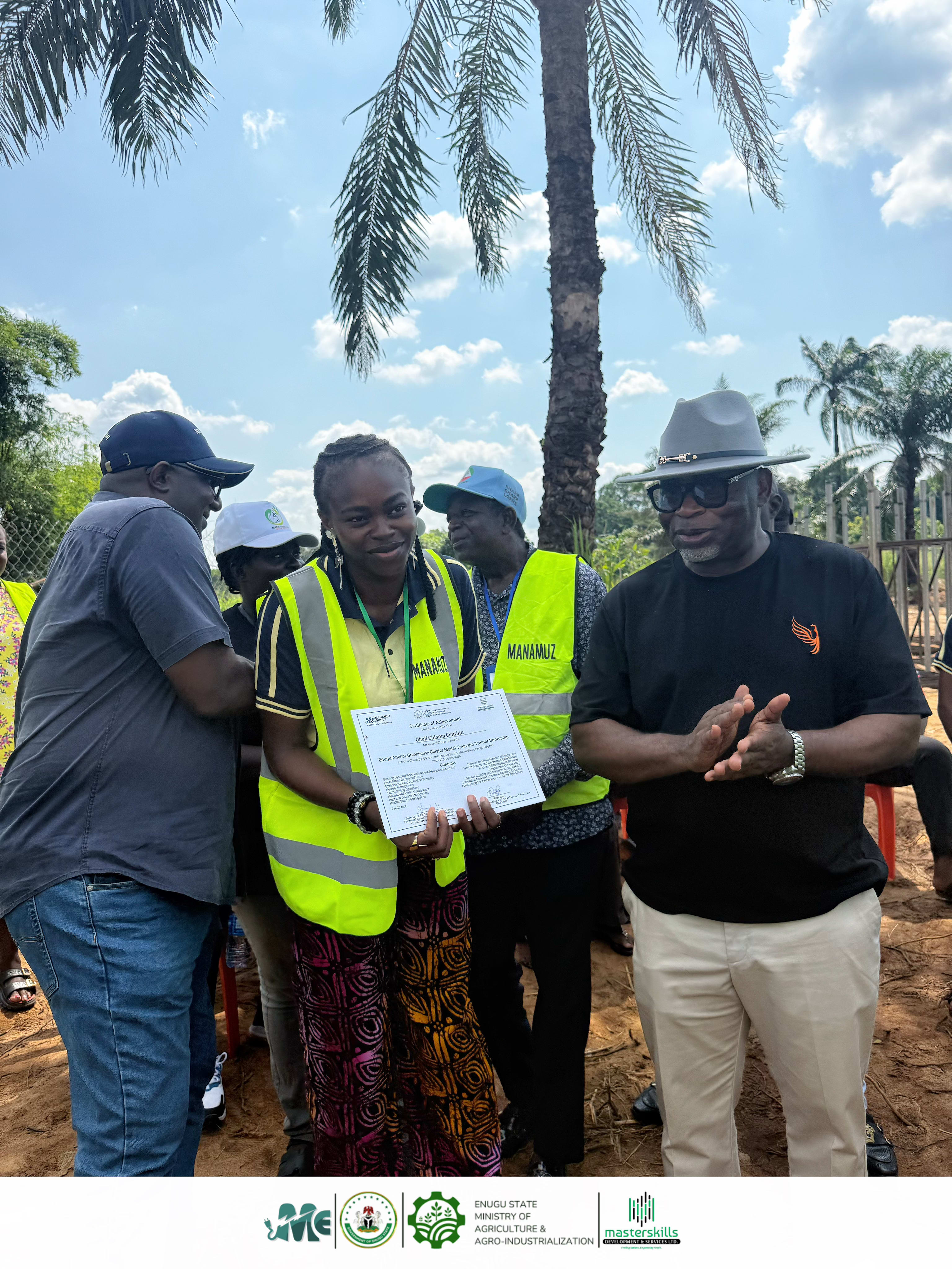 Commissioner and Toby with participants