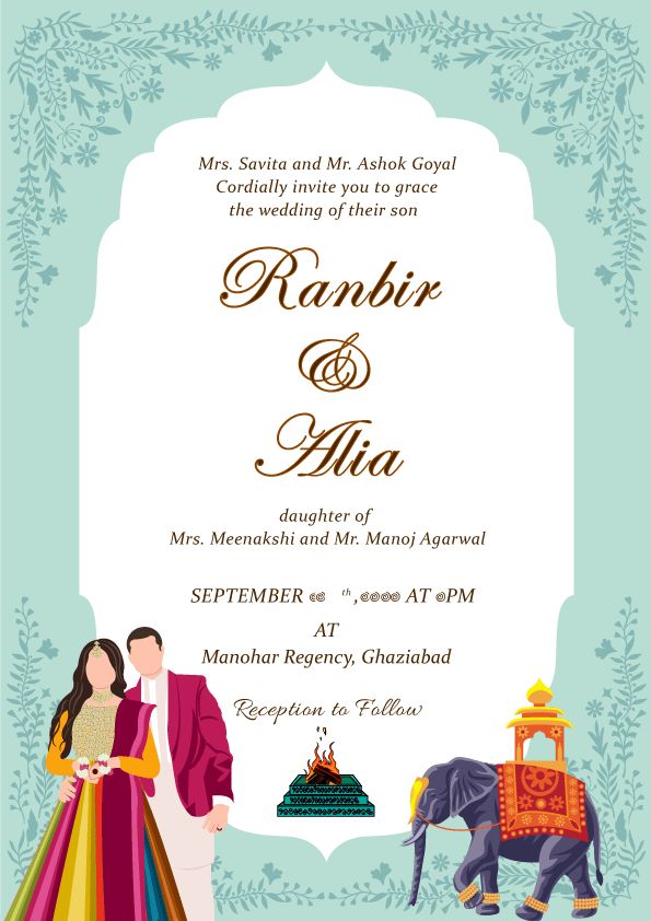 Ishq Wala Love wedding invitation template