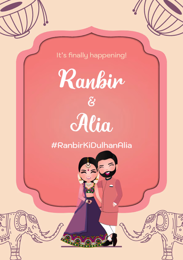 Peach Serenity wedding invitation template