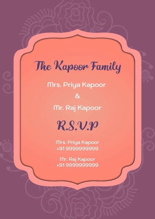 Wedding invitation sample 2