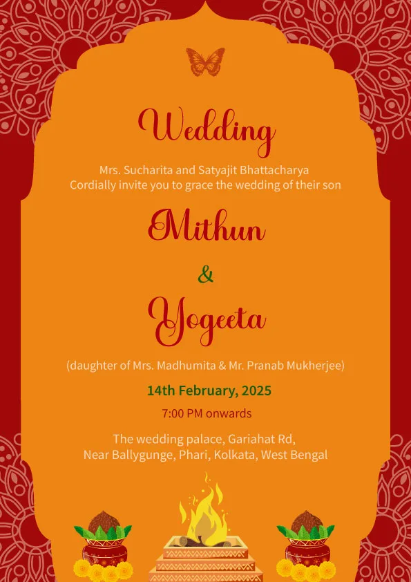 Wedding invitation sample 1