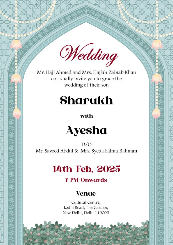 Wedding invitation sample 1