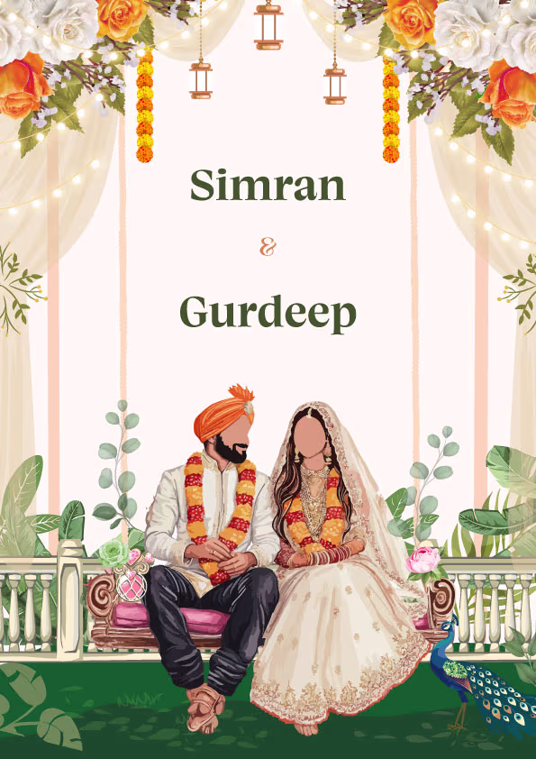 Maahi Ve wedding invitation template