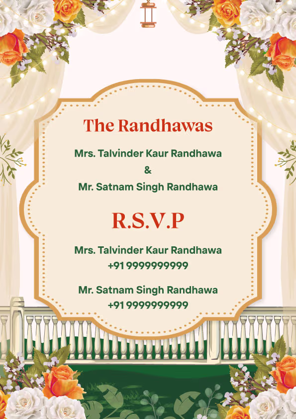 Maahi Ve wedding invitation template - Page 3
