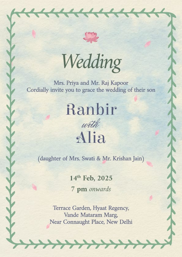 Pavitra Bandhan wedding invitation template - Page 2