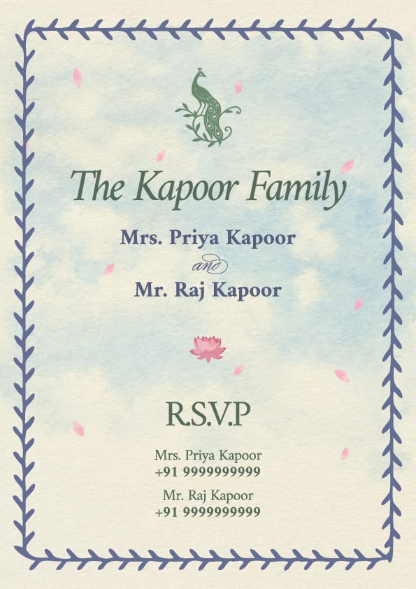 Pavitra Bandhan wedding invitation template - Page 3