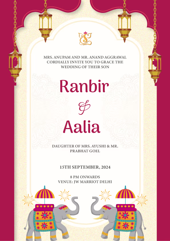 Floral Fiesta wedding invitation template