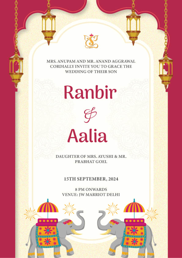 Floral Fiesta wedding invitation template