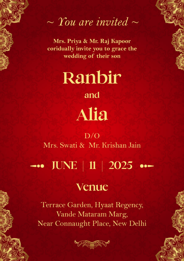 Shaadi Signature wedding invitation template - Page 2