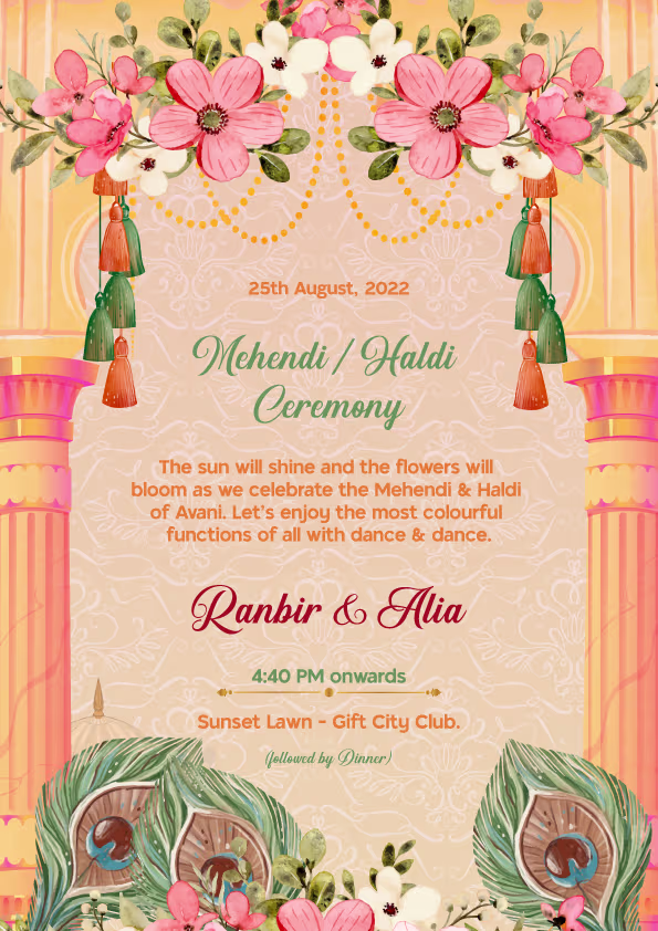 Phera Promise wedding invitation template - Page 3