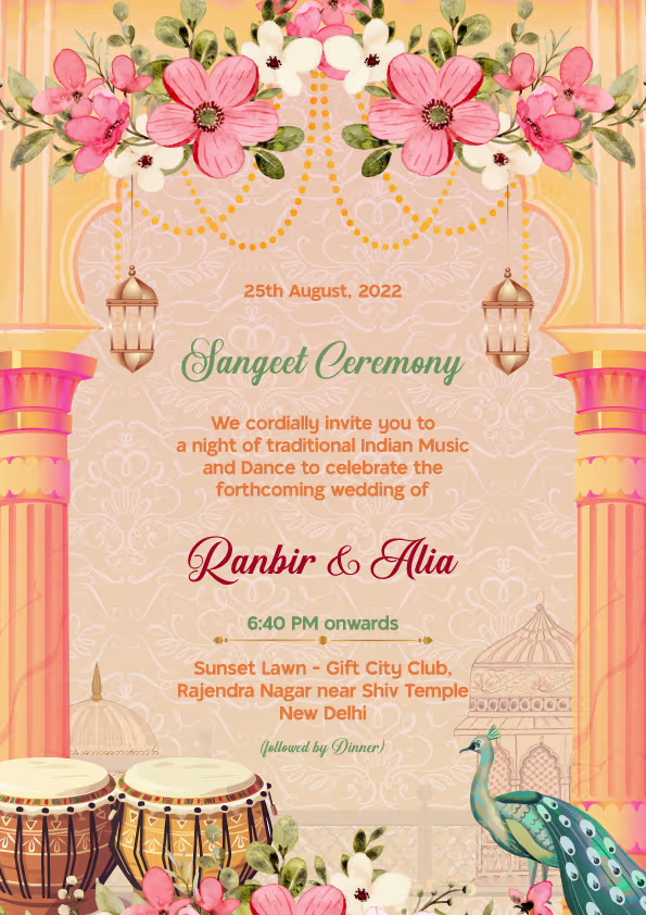 Phera Promise wedding invitation template - Page 4