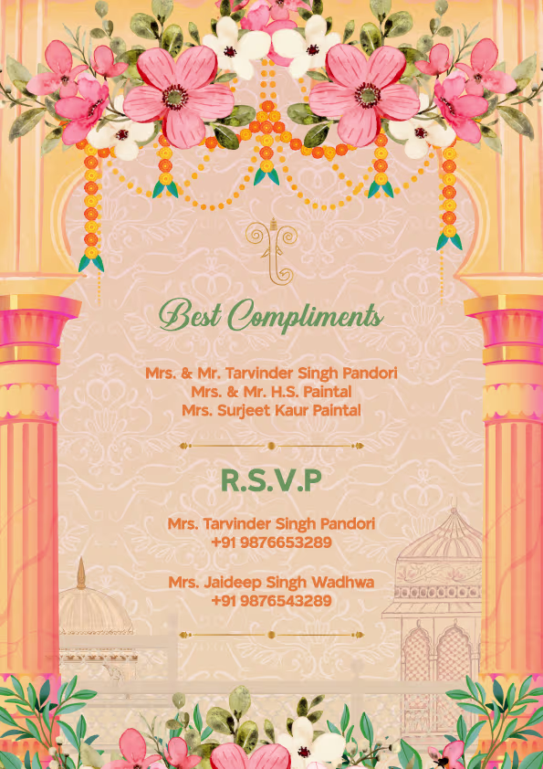 Phera Promise wedding invitation template - Page 5