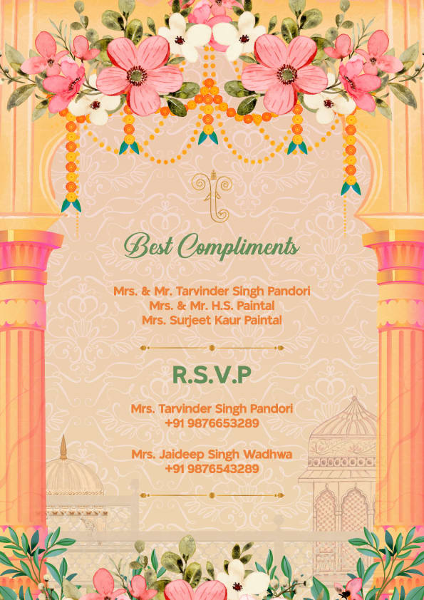 Phera Promise wedding invitation template - Page 5