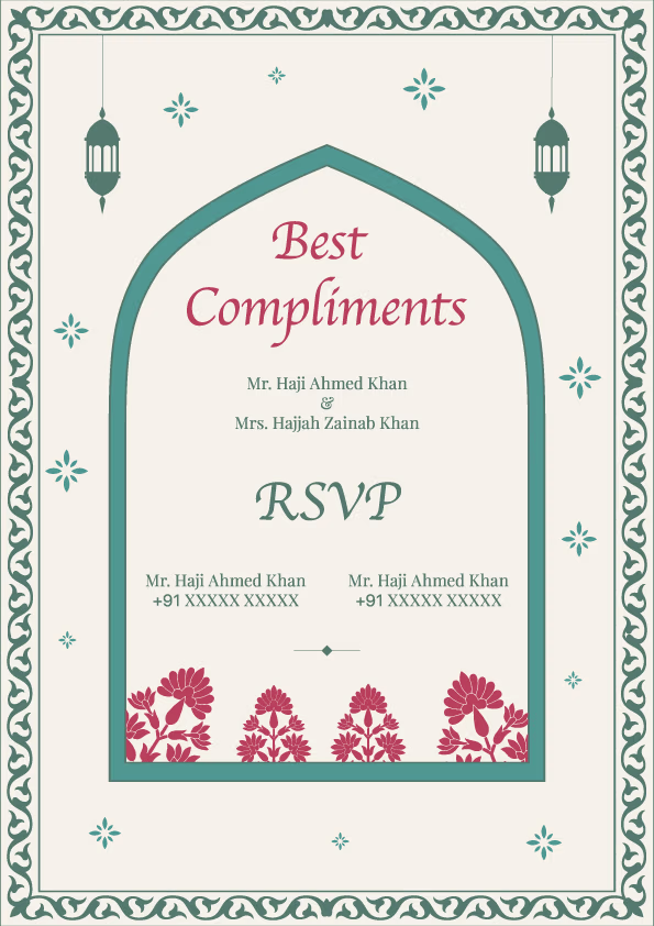 Zikr-e-Mohabbat wedding invitation template - Page 3