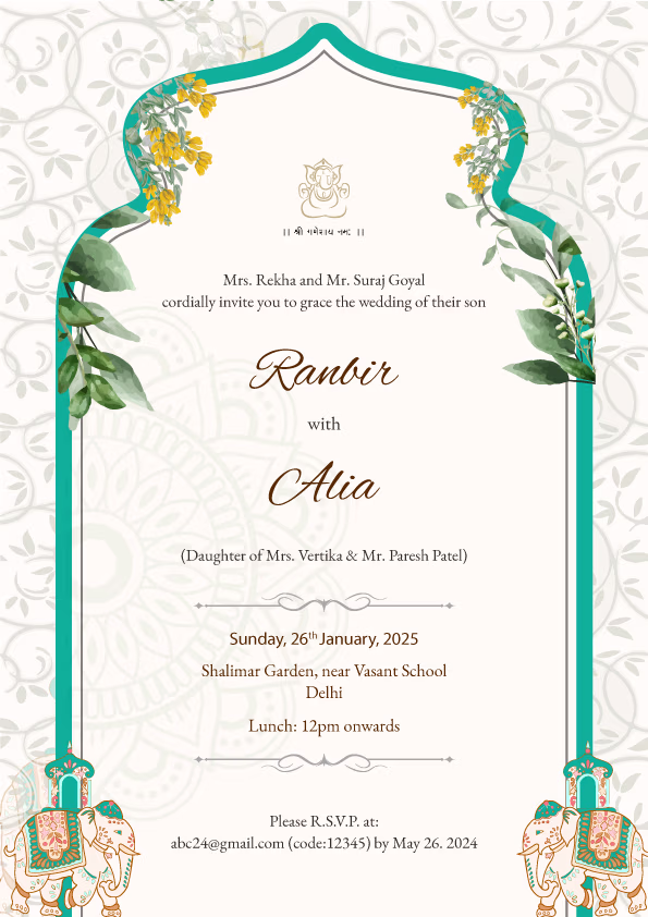 The Ivory Canvas wedding invitation template - Page 2