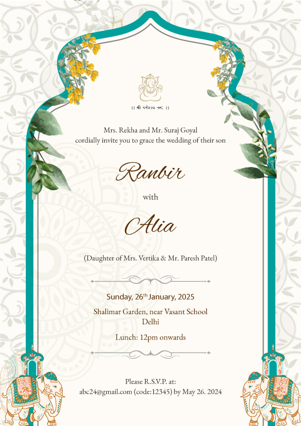 The Ivory Canvas wedding invitation template - Page 2