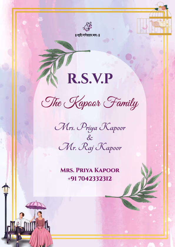 Bollywood Rhapsody wedding invitation template - Page 4