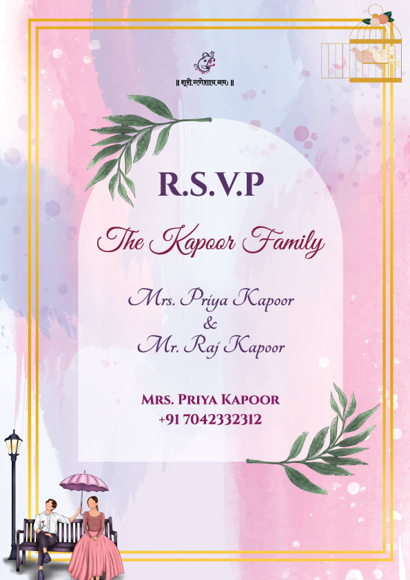 Bollywood Rhapsody wedding invitation template - Page 4