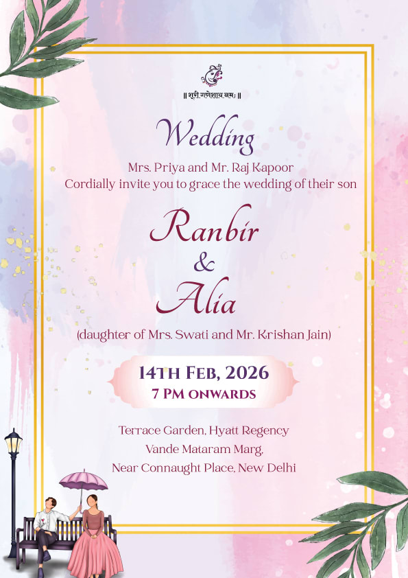 Bollywood Rhapsody wedding invitation template - Page 3