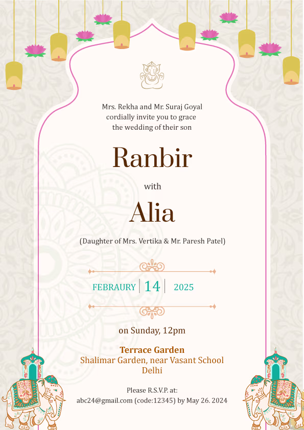 The Shaadi Chapter wedding invitation template - Page 2