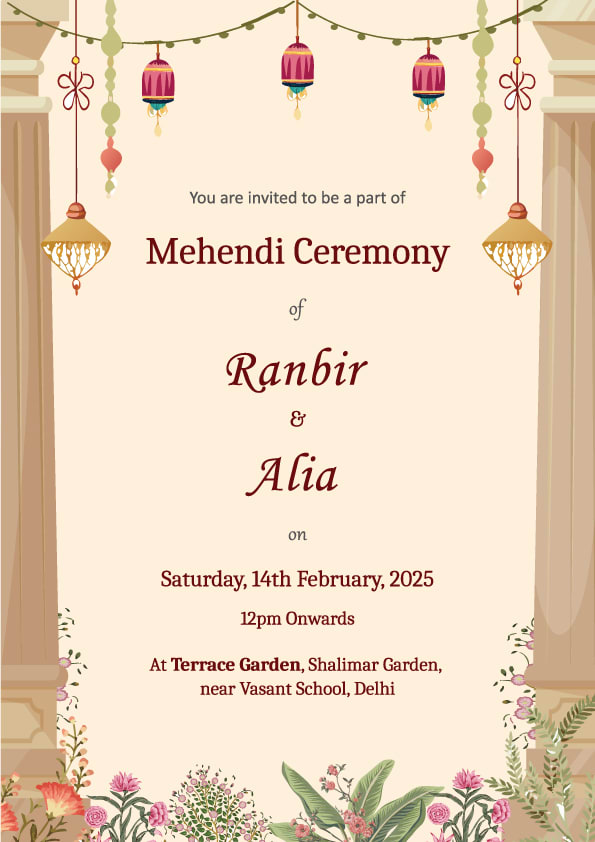 Shalimar Soirée wedding invitation template - Page 4