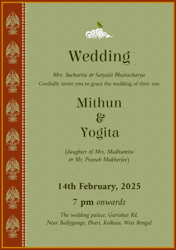 Peach Serenity wedding invitation template - Page 2