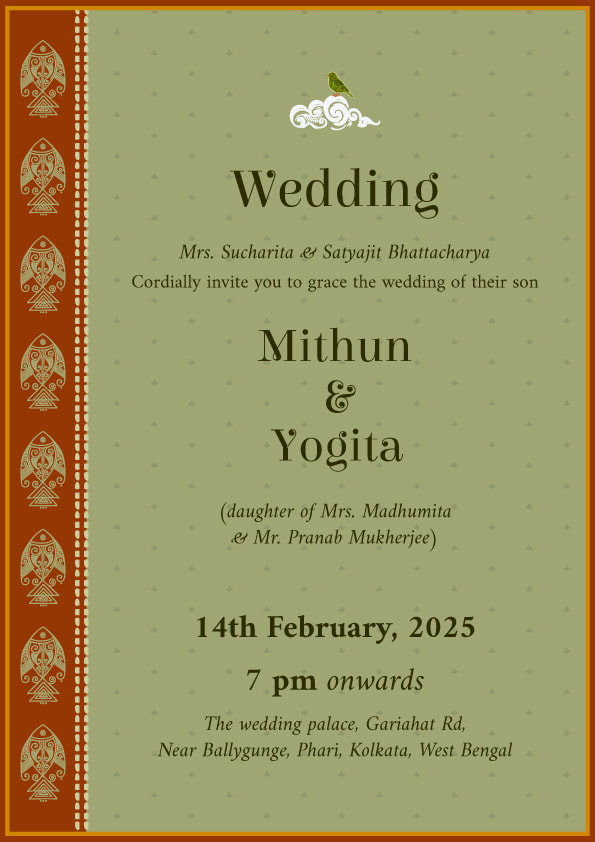 Peach Serenity wedding invitation template - Page 2