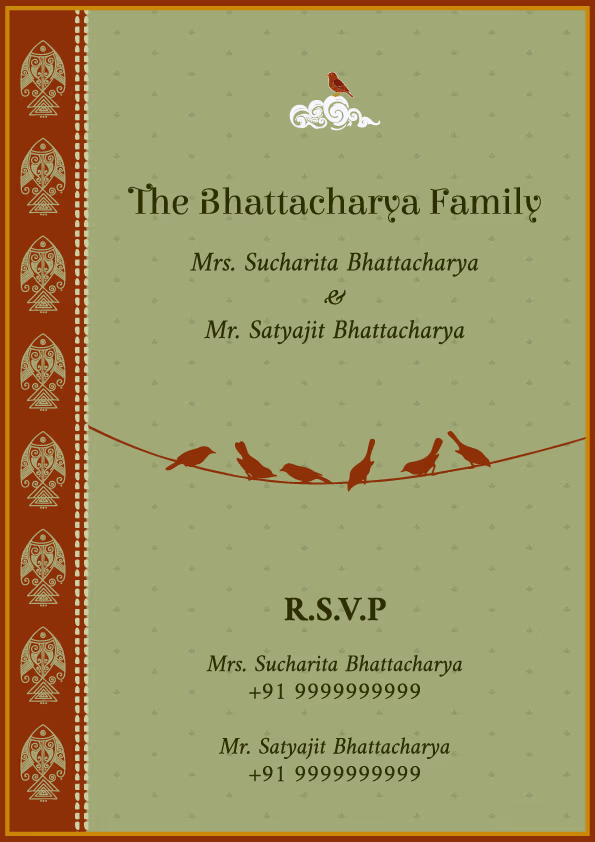 Peach Serenity wedding invitation template - Page 3