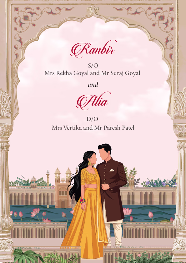 Peach Serenity wedding invitation template - Page 2