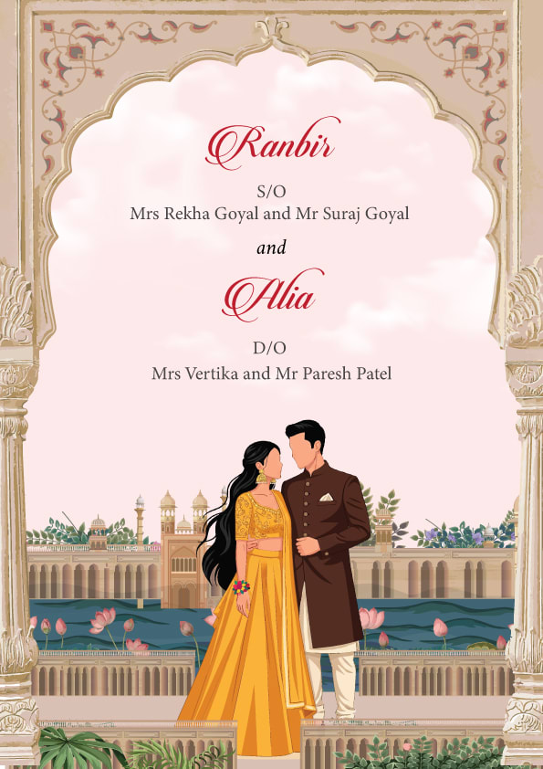 Peach Serenity wedding invitation template - Page 2