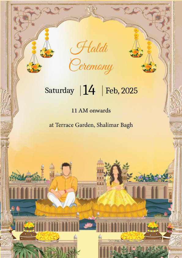Peach Serenity wedding invitation template - Page 3