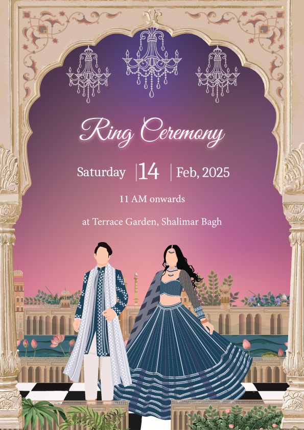 Peach Serenity wedding invitation template - Page 5