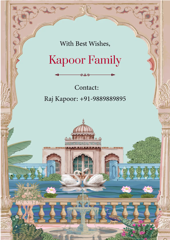 Peach Serenity wedding invitation template - Page 7