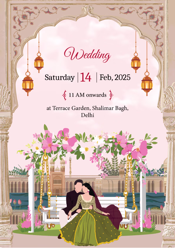 Peach Serenity wedding invitation template - Page 6