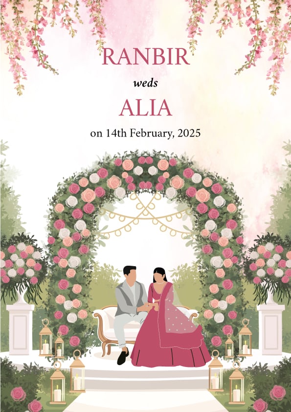 Peach Serenity wedding invitation template