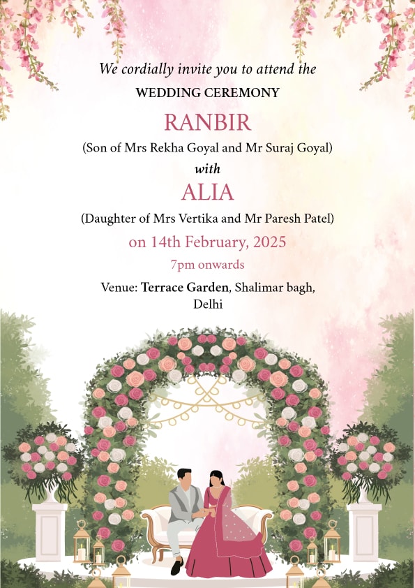 Peach Serenity wedding invitation template - Page 2